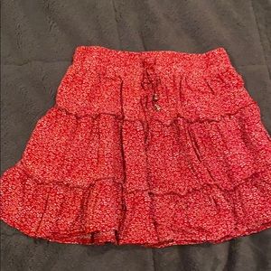 Red and white skirt
